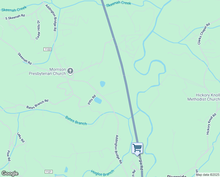 map of restaurants, bars, coffee shops, grocery stores, and more near 2096 Addington Bridge Road in Franklin