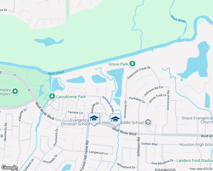 map of restaurants, bars, coffee shops, grocery stores, and more near 1735 Enclave Green Cove in Germantown