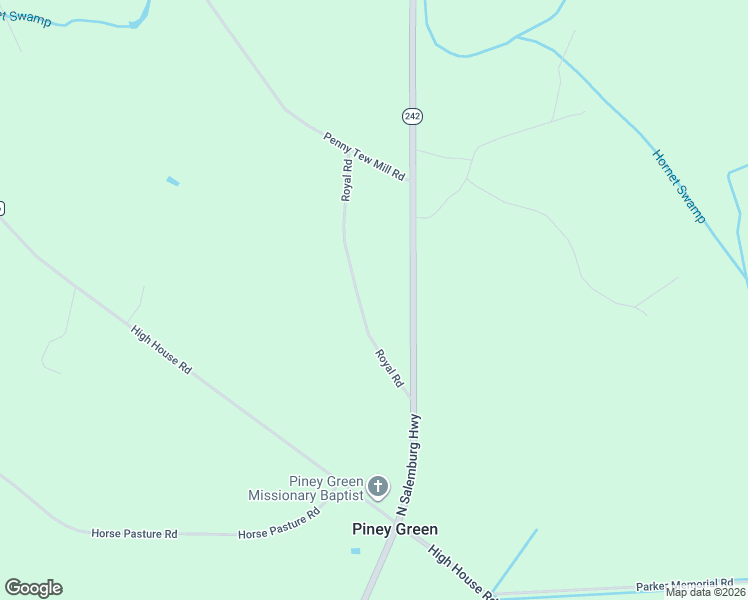 map of restaurants, bars, coffee shops, grocery stores, and more near 400 Royal Road in Salemburg