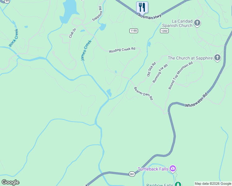 map of restaurants, bars, coffee shops, grocery stores, and more near 238 Hidden Lane in Sapphire