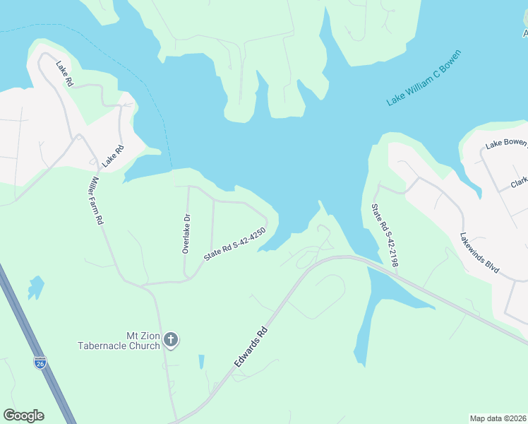map of restaurants, bars, coffee shops, grocery stores, and more near 406 Hillside Drive in Inman