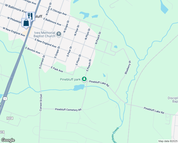 map of restaurants, bars, coffee shops, grocery stores, and more near 310 Peach Avenue in Aberdeen