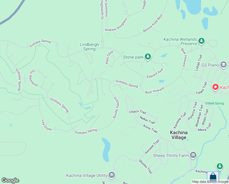 map of restaurants, bars, coffee shops, grocery stores, and more near 247 Griffiths Spring in Flagstaff