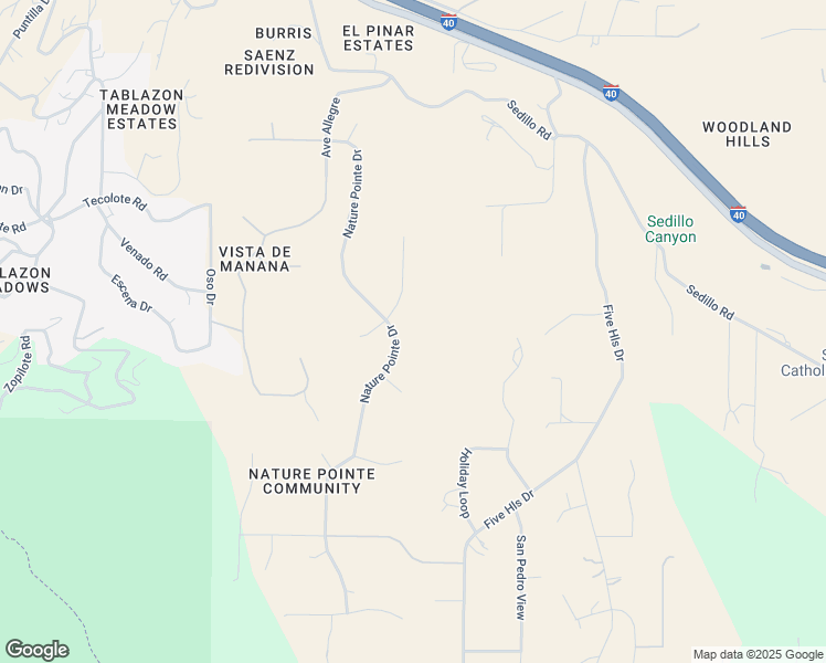 map of restaurants, bars, coffee shops, grocery stores, and more near 38 Nature Pointe Drive in Tijeras