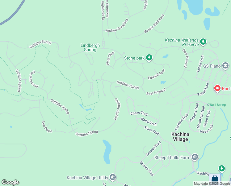map of restaurants, bars, coffee shops, grocery stores, and more near 247 Griffiths Spring in Flagstaff