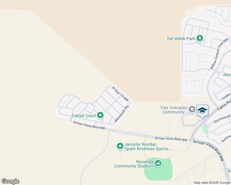 map of restaurants, bars, coffee shops, grocery stores, and more near Arroyo Vista Boulevard Northwest in Albuquerque
