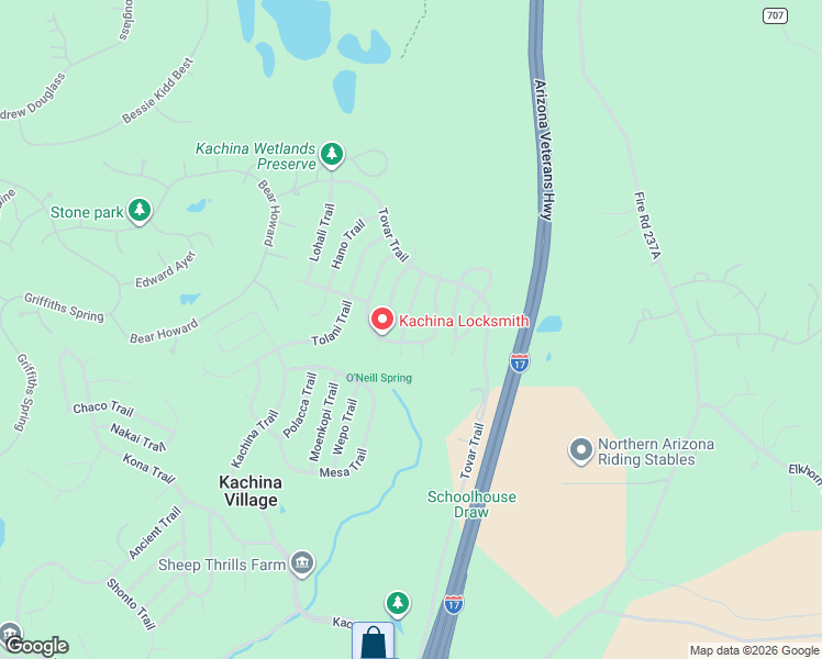 map of restaurants, bars, coffee shops, grocery stores, and more near 1105 Keams Canyon Trail in Flagstaff