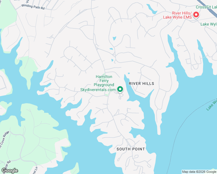 map of restaurants, bars, coffee shops, grocery stores, and more near 52 Old Post Road in Lake Wylie
