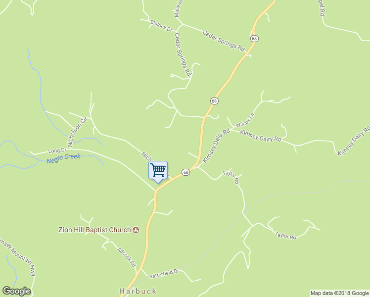 map of restaurants, bars, coffee shops, grocery stores, and more near 3795 Tennessee 68 in Turtletown