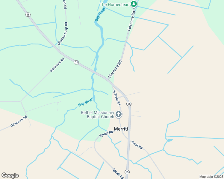 map of restaurants, bars, coffee shops, grocery stores, and more near 152 Trent Road in Oriental