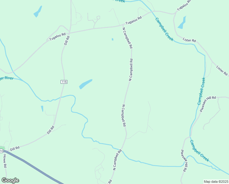 map of restaurants, bars, coffee shops, grocery stores, and more near 32649 North Campbell Road in Landrum
