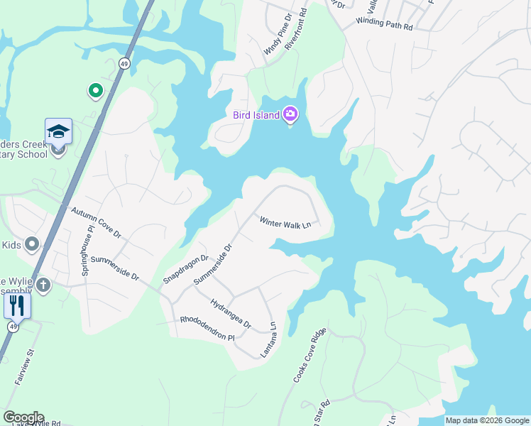 map of restaurants, bars, coffee shops, grocery stores, and more near 4635 Summerside Drive in Clover
