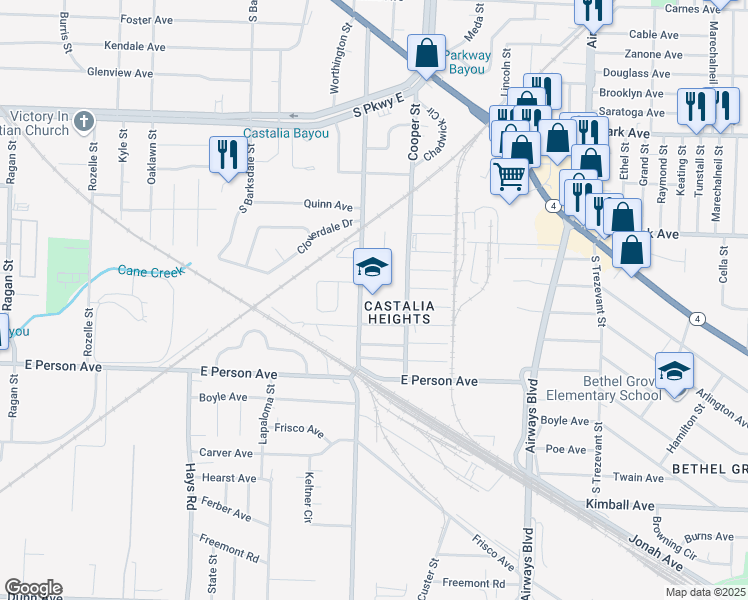 map of restaurants, bars, coffee shops, grocery stores, and more near 2061 Livewell Circle in Memphis