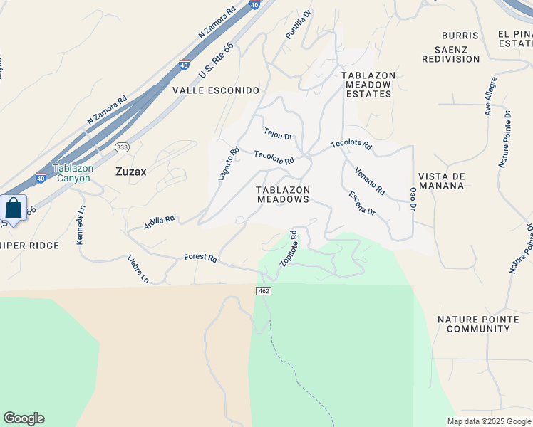 map of restaurants, bars, coffee shops, grocery stores, and more near 8 La Vuelta Road in Tijeras