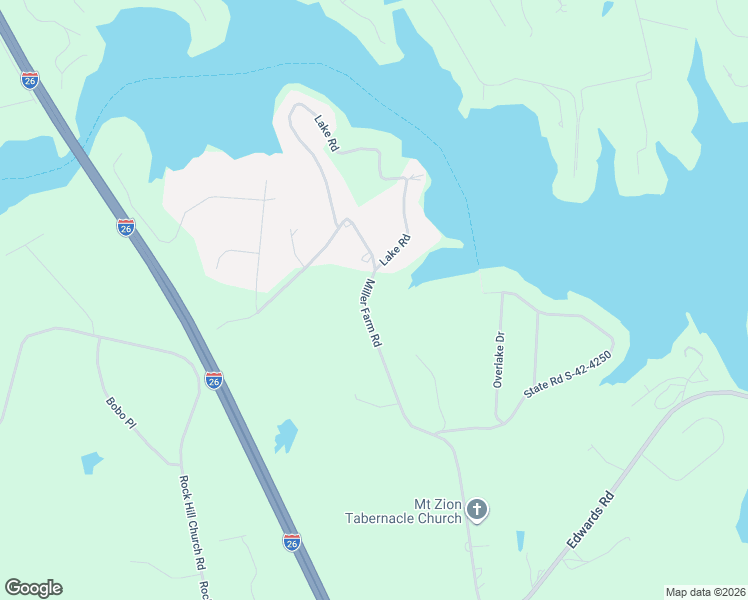 map of restaurants, bars, coffee shops, grocery stores, and more near 1071 Miller Farm Road in Inman
