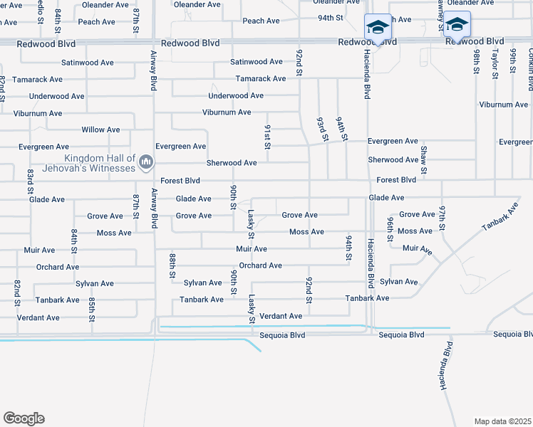 map of restaurants, bars, coffee shops, grocery stores, and more near in California City
