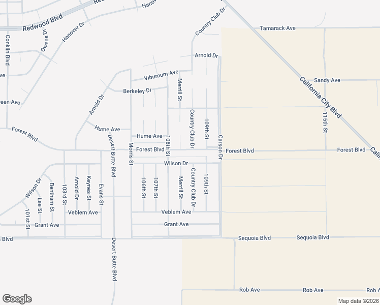 map of restaurants, bars, coffee shops, grocery stores, and more near 2 Mercedes Boulevard in Kern County
