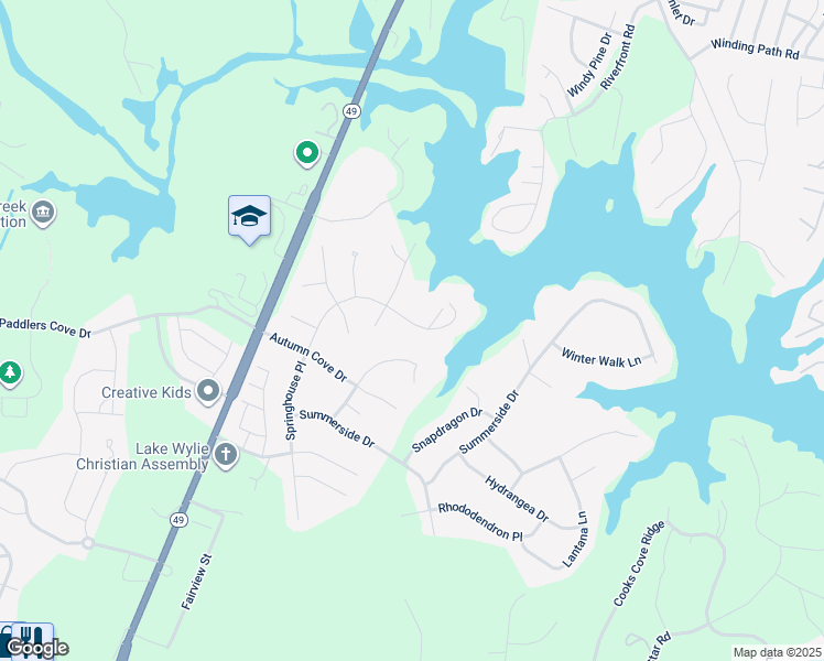 map of restaurants, bars, coffee shops, grocery stores, and more near 1854 Montague Road in Clover