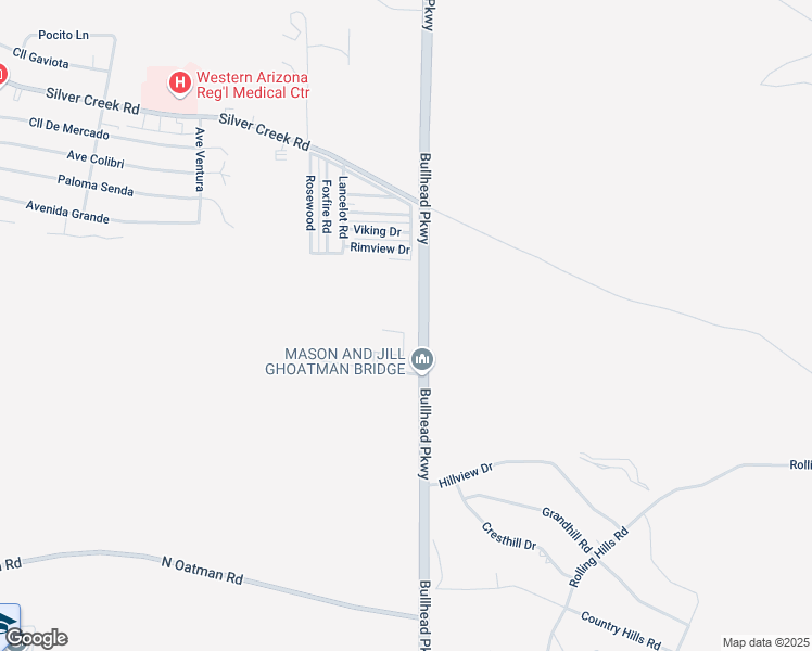 map of restaurants, bars, coffee shops, grocery stores, and more near 2593 View Way in Bullhead City