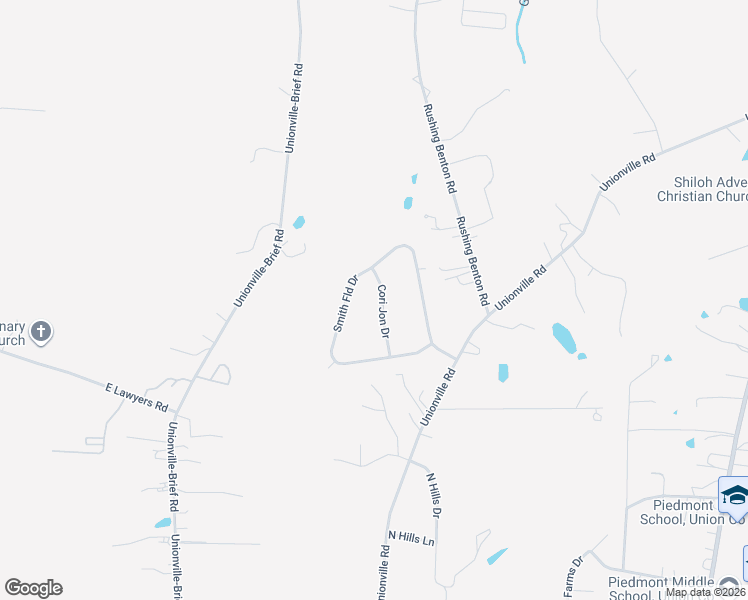 map of restaurants, bars, coffee shops, grocery stores, and more near 2217 Cori Jon Drive in Monroe