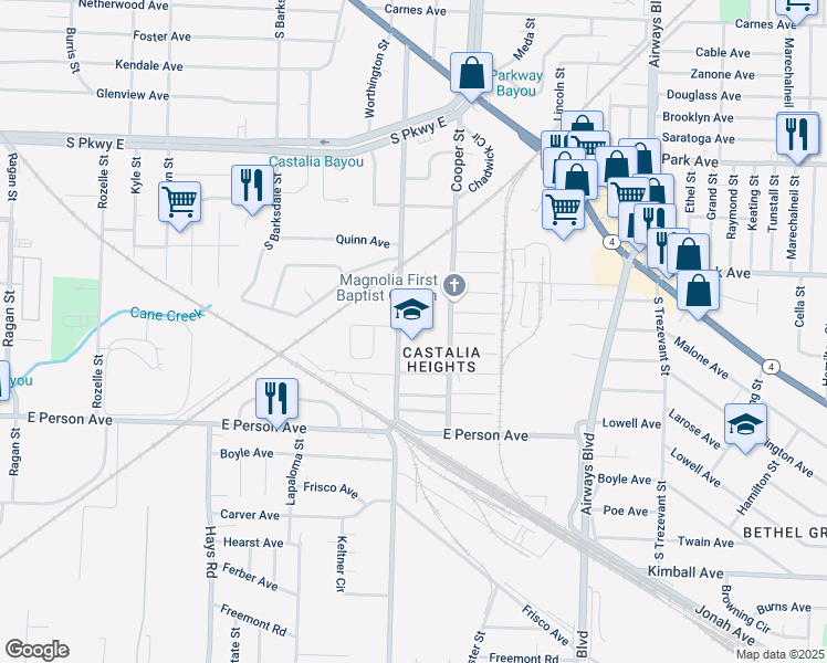 map of restaurants, bars, coffee shops, grocery stores, and more near 2061 Livewell Circle in Memphis