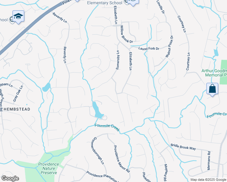 map of restaurants, bars, coffee shops, grocery stores, and more near 500 Stanhope Lane in Matthews