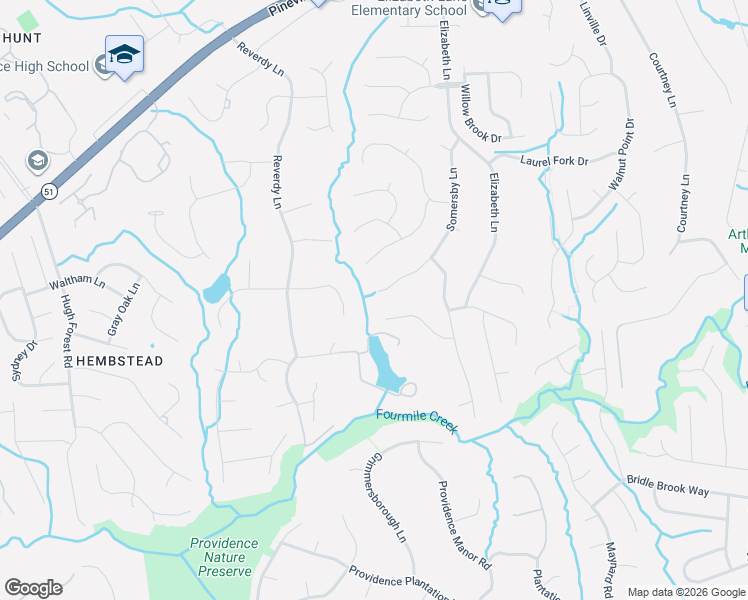 map of restaurants, bars, coffee shops, grocery stores, and more near 1335 Somersby Lane in Matthews