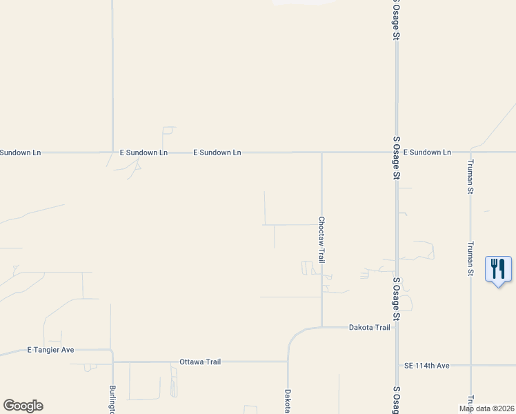 map of restaurants, bars, coffee shops, grocery stores, and more near 1601 Blackfoot Trail in Amarillo