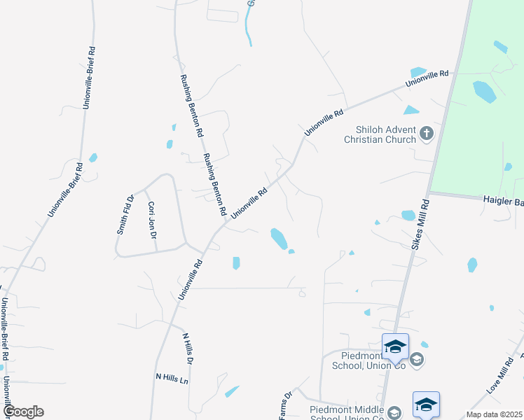 map of restaurants, bars, coffee shops, grocery stores, and more near 5624 Unionville Road in Monroe