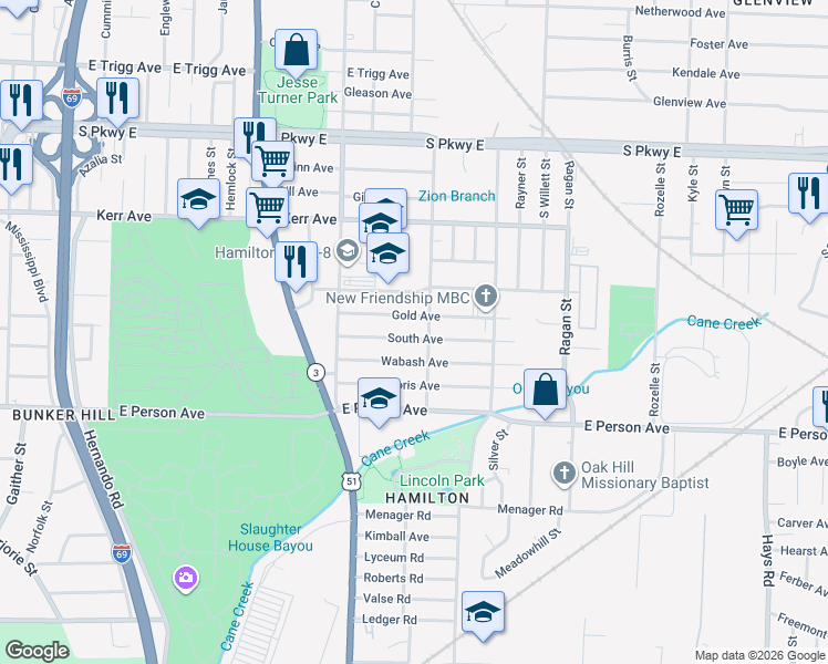 map of restaurants, bars, coffee shops, grocery stores, and more near in Memphis