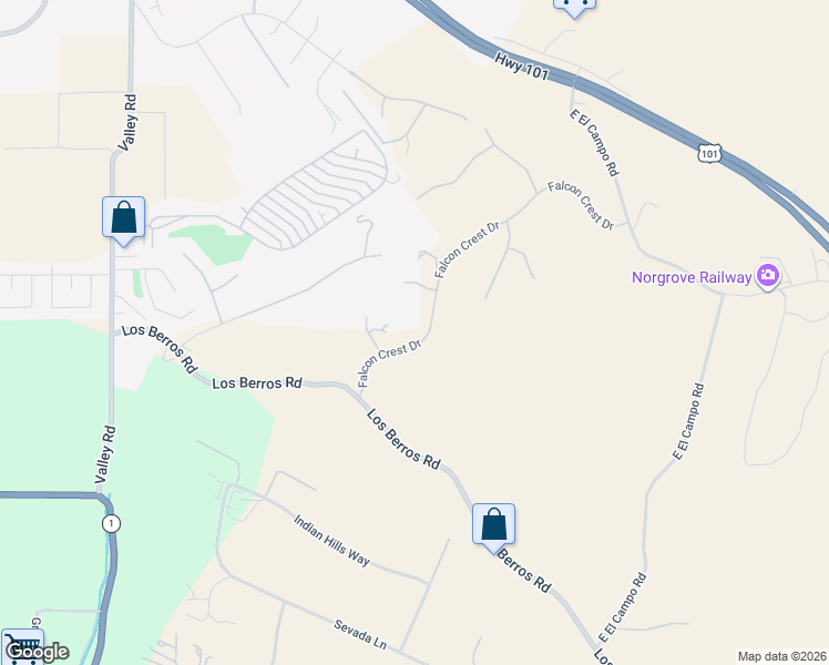map of restaurants, bars, coffee shops, grocery stores, and more near 172 Falcon Crest Drive in Arroyo Grande