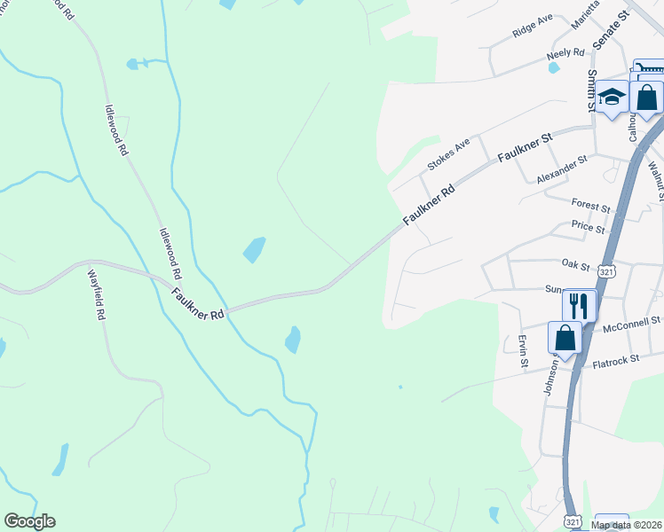 map of restaurants, bars, coffee shops, grocery stores, and more near 1280 State Road S-46-43 in Clover