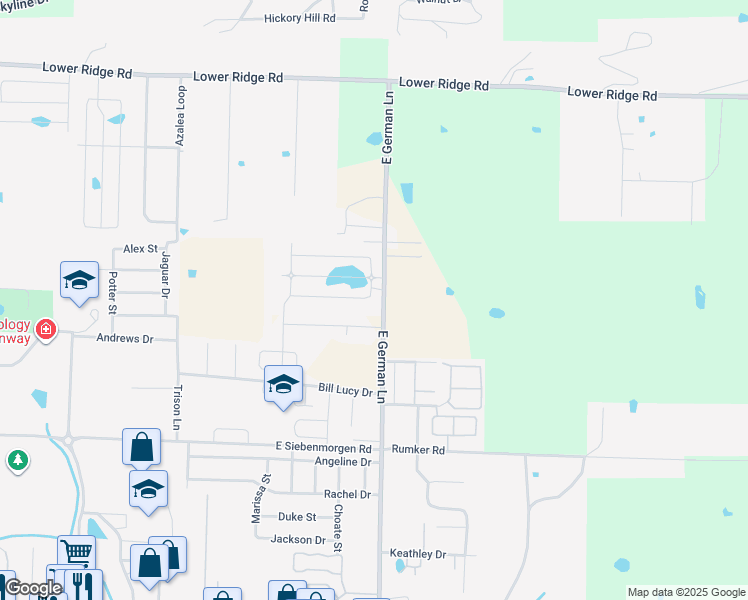 map of restaurants, bars, coffee shops, grocery stores, and more near 1850 Wills Drive in Conway