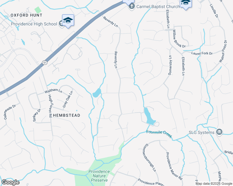 map of restaurants, bars, coffee shops, grocery stores, and more near Glenn Valley Drive in Matthews