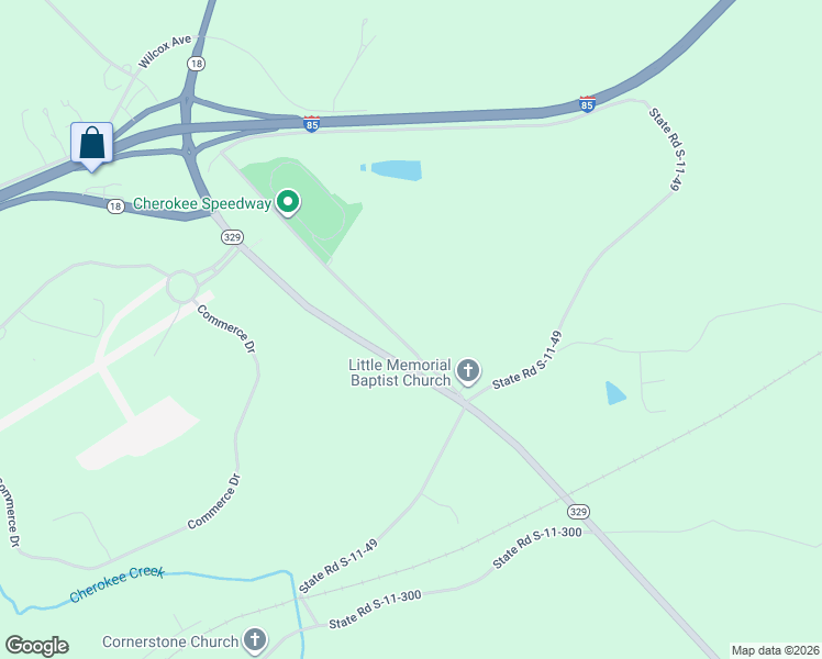 map of restaurants, bars, coffee shops, grocery stores, and more near 255A Speedway Road in Gaffney