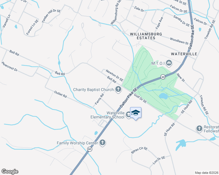 map of restaurants, bars, coffee shops, grocery stores, and more near 147 Farris Road in Cleveland