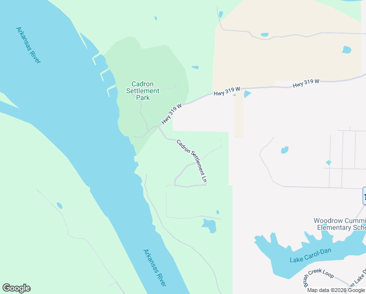 map of restaurants, bars, coffee shops, grocery stores, and more near Cadron Settlement Lane in Conway