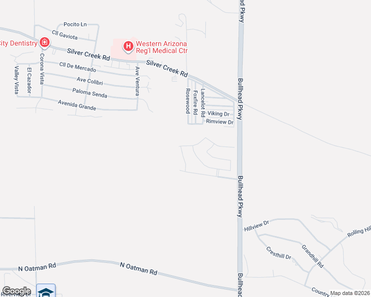 map of restaurants, bars, coffee shops, grocery stores, and more near Montano Place in Bullhead City