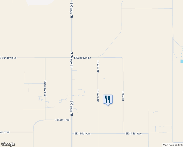 map of restaurants, bars, coffee shops, grocery stores, and more near 10600 Truman Street in Amarillo