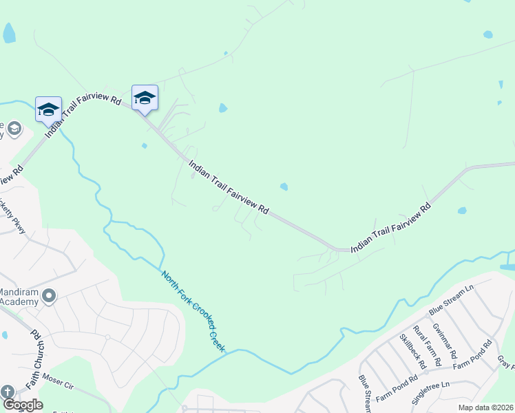 map of restaurants, bars, coffee shops, grocery stores, and more near 7306 Indian Trail Fairview Road in Indian Trail