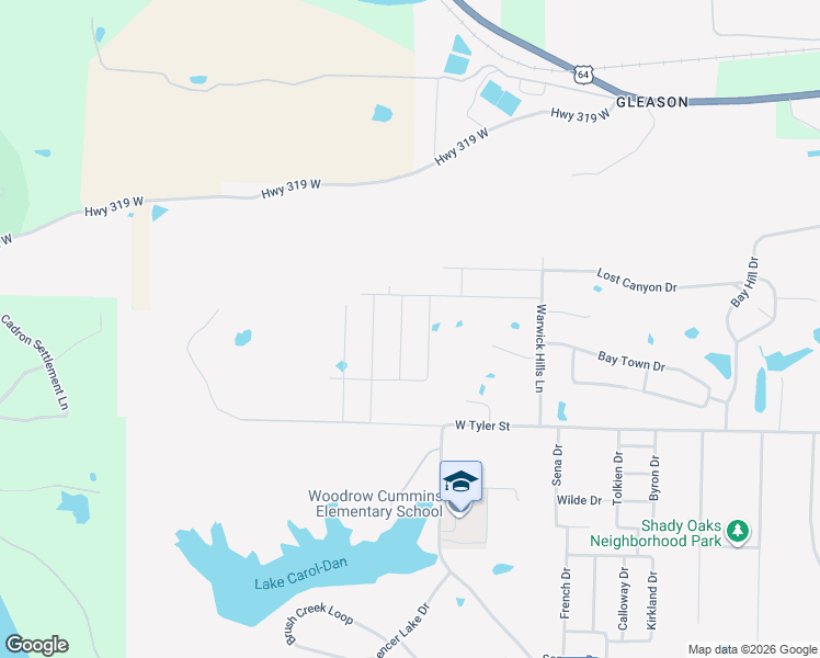 map of restaurants, bars, coffee shops, grocery stores, and more near 5680W West Tyler Street in Conway