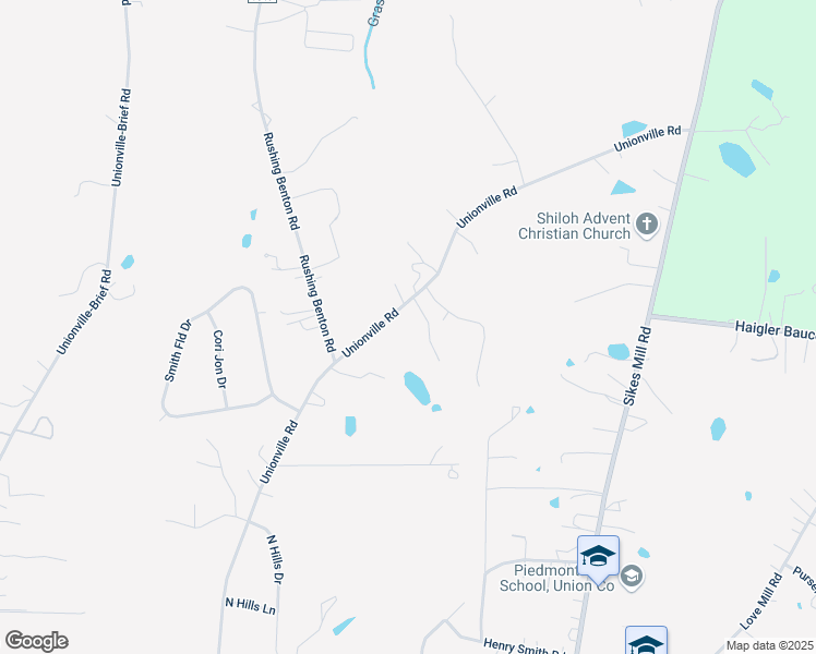 map of restaurants, bars, coffee shops, grocery stores, and more near 5624 Unionville Road in Monroe