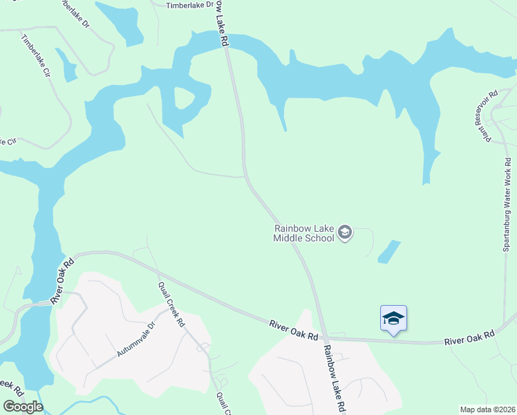 map of restaurants, bars, coffee shops, grocery stores, and more near 1965 Rainbow Lake Road in Chesnee