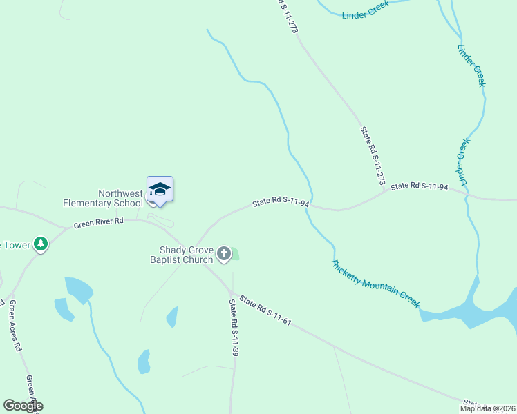 map of restaurants, bars, coffee shops, grocery stores, and more near 1221 State Road S-11-94 in Gaffney