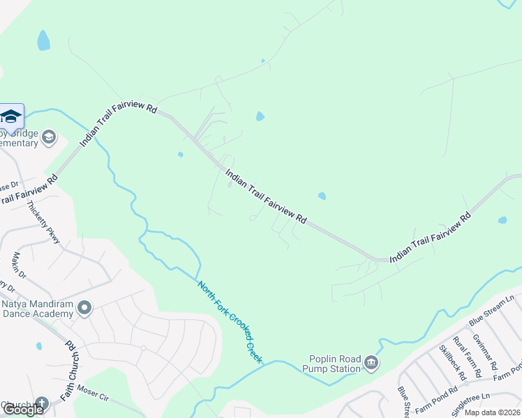 map of restaurants, bars, coffee shops, grocery stores, and more near 7208 Indian Trail Fairview Road in Indian Trail