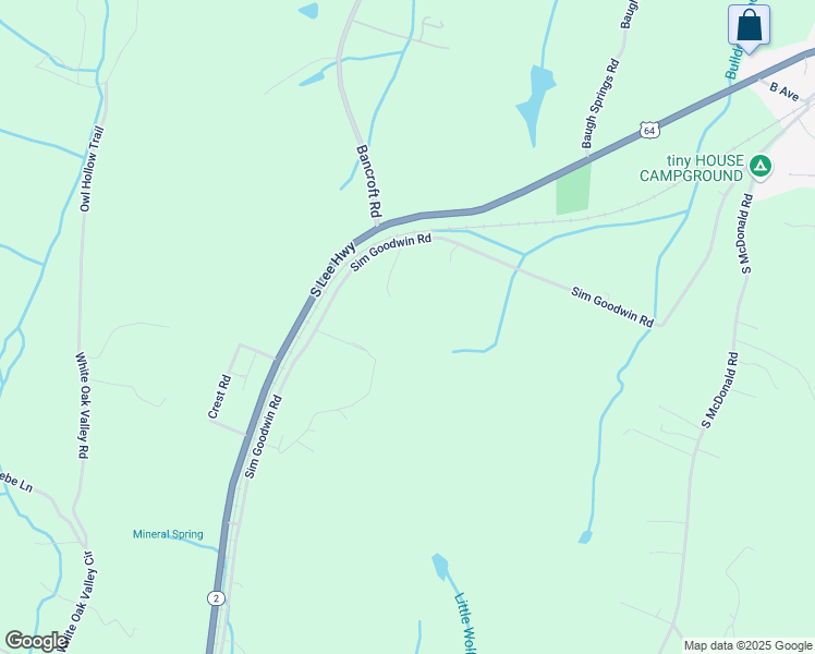map of restaurants, bars, coffee shops, grocery stores, and more near 621 Sim Goodwin Road in McDonald