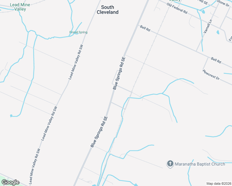 map of restaurants, bars, coffee shops, grocery stores, and more near 4221 Blue Springs Road Southeast in Cleveland