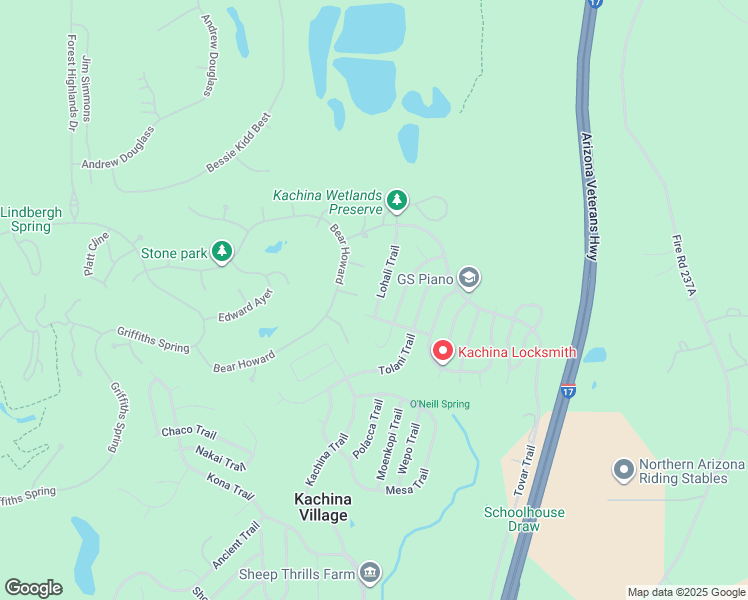 map of restaurants, bars, coffee shops, grocery stores, and more near 1074 Lohali Trail in Flagstaff