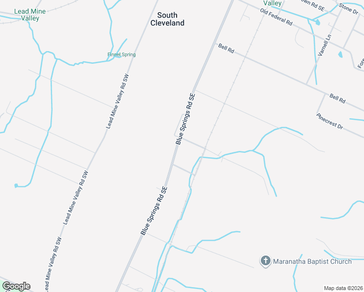 map of restaurants, bars, coffee shops, grocery stores, and more near 4221 Blue Springs Road Southeast in Cleveland