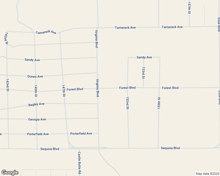 map of restaurants, bars, coffee shops, grocery stores, and more near Forest Boulevard in Kern County